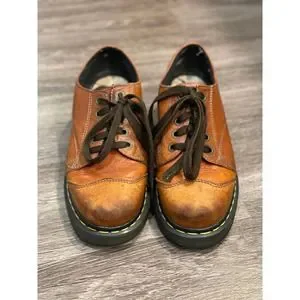 90s Vintage Chunky Dr Martens Made in England 8651 Sz 7M Dr Martens Brown Platform Shoe, Made in England, Size UK9  main image 4